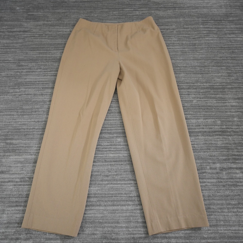 Talbots Petites Pants Women Khaki Trousers Solid Solid‎ 8 Measured 30x26.5